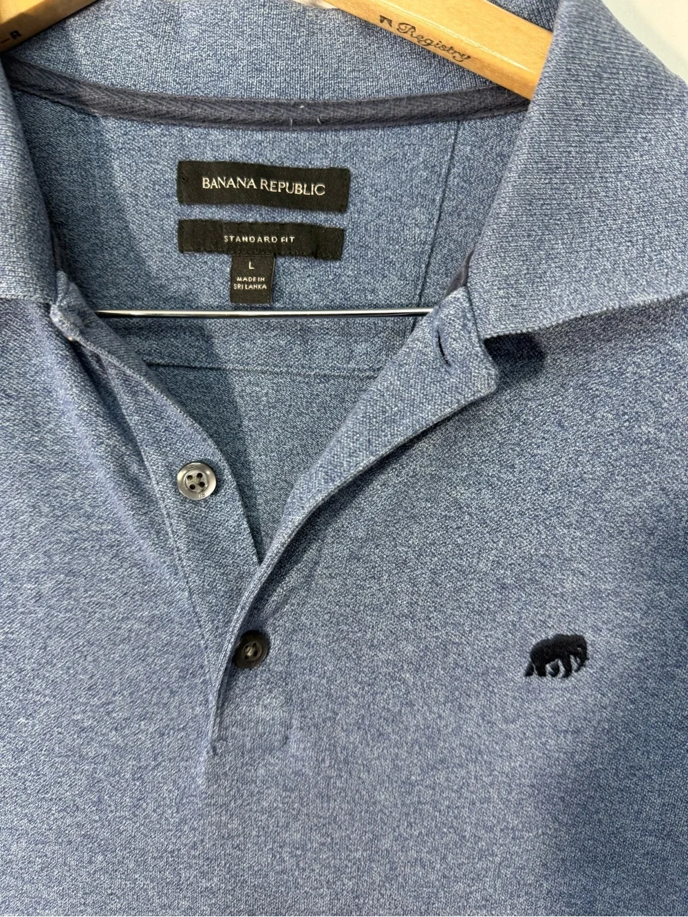 Banana Republic Men’s Blue Heather Polo Shirt